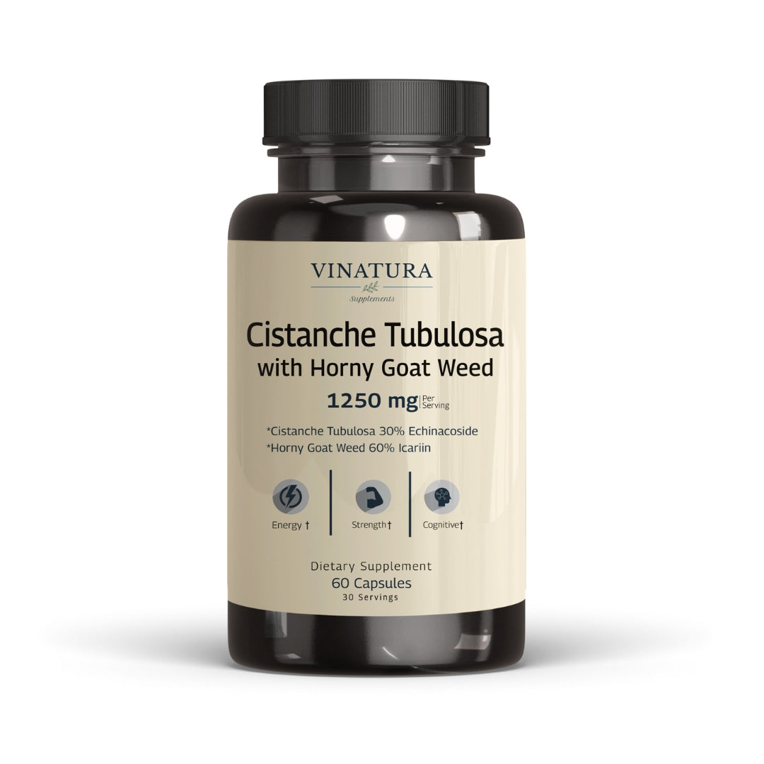 Cistanche Tubulosa with Horny Goat Weed 60 Icariin 1250mg