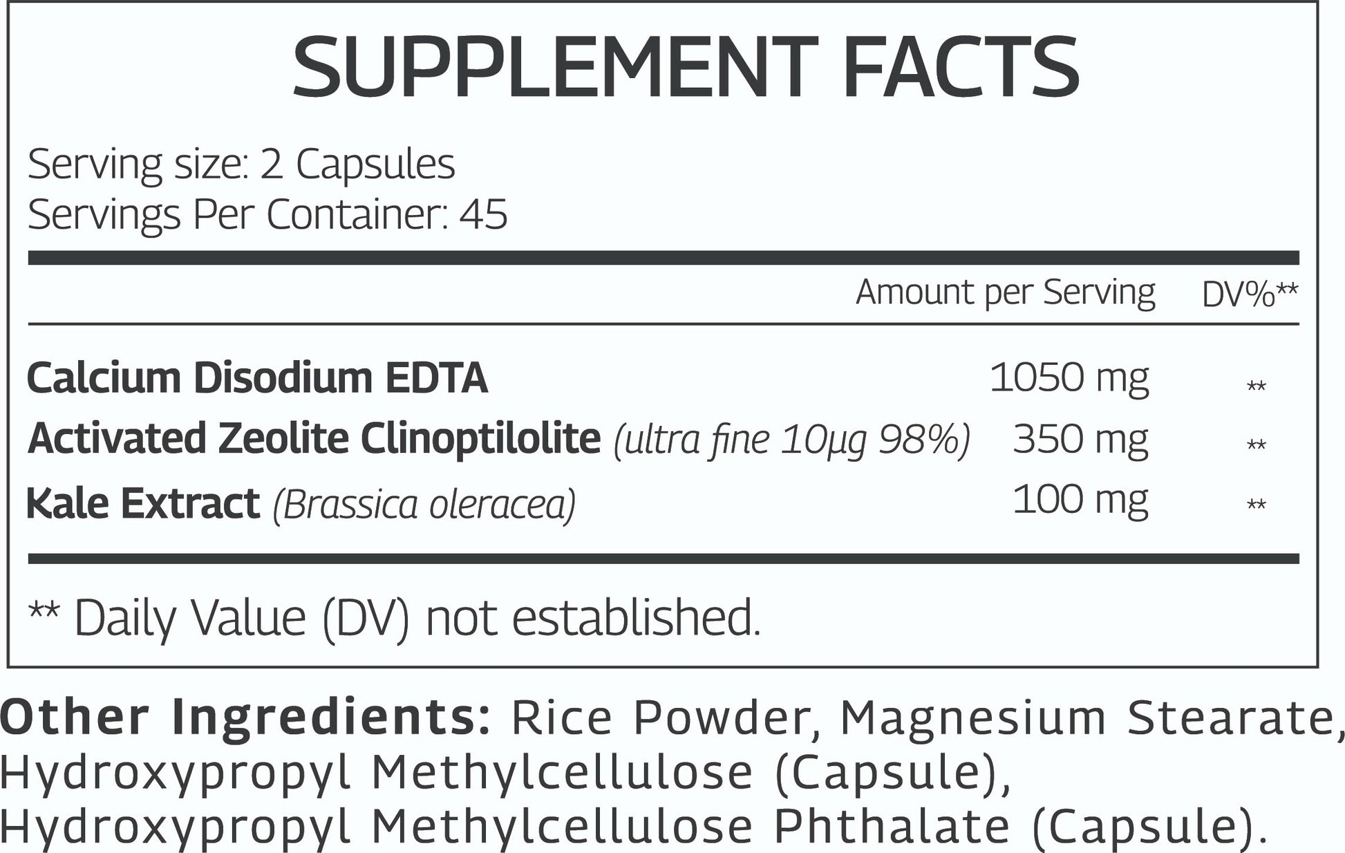 Edta supplement