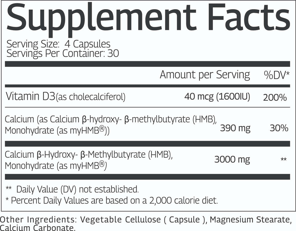 HMB with vitamin d3 supplement