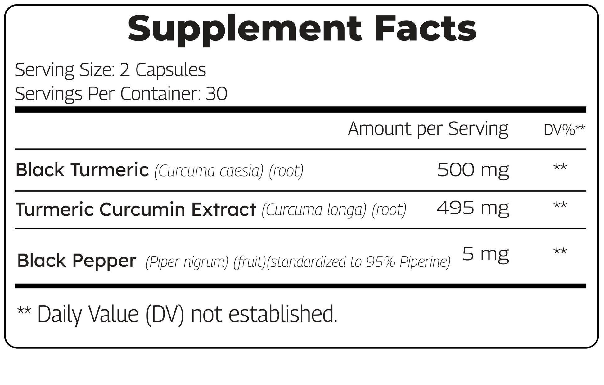 Black turmeric curcumin 